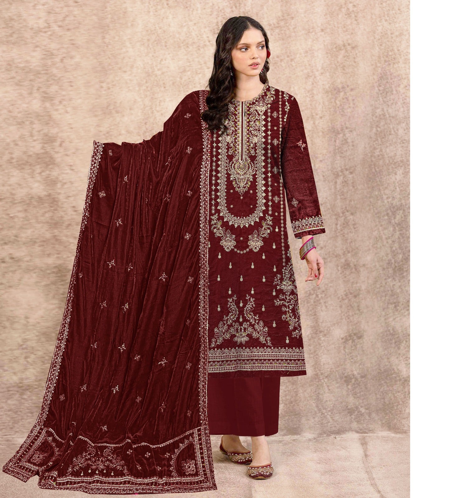 Velvet Embridery Suit #01