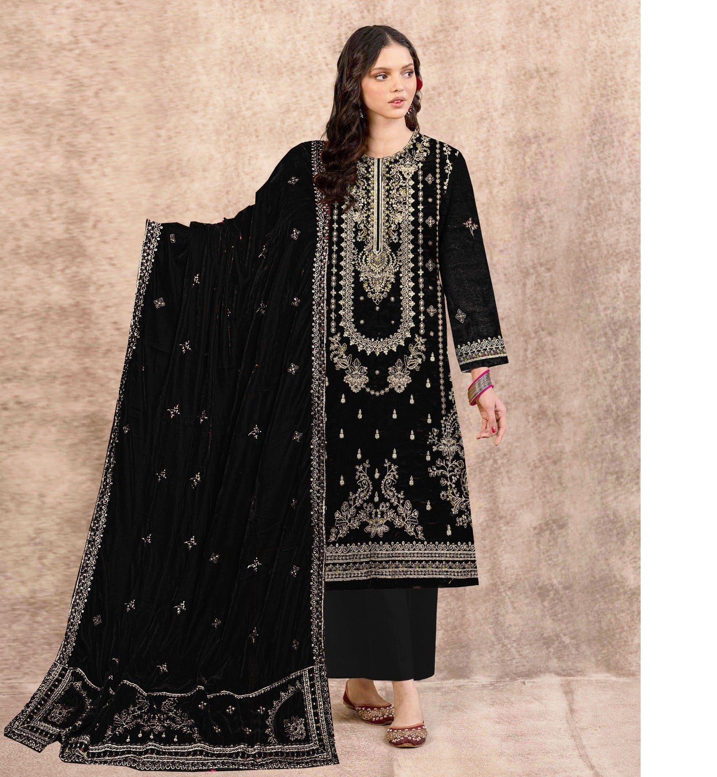 Velvet Embridery Suit #01