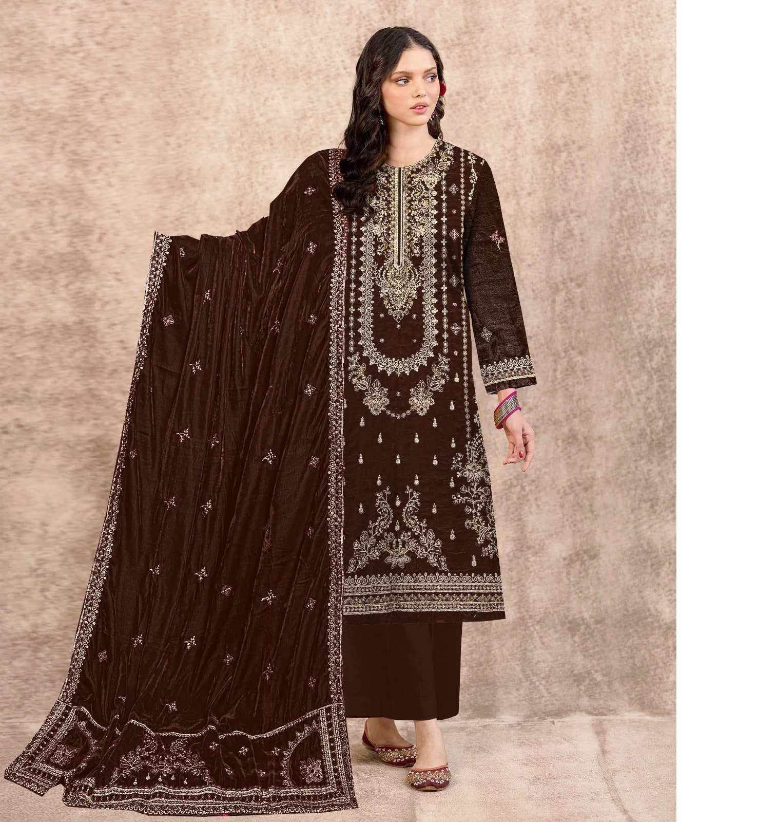 Velvet Embridery Suit #01