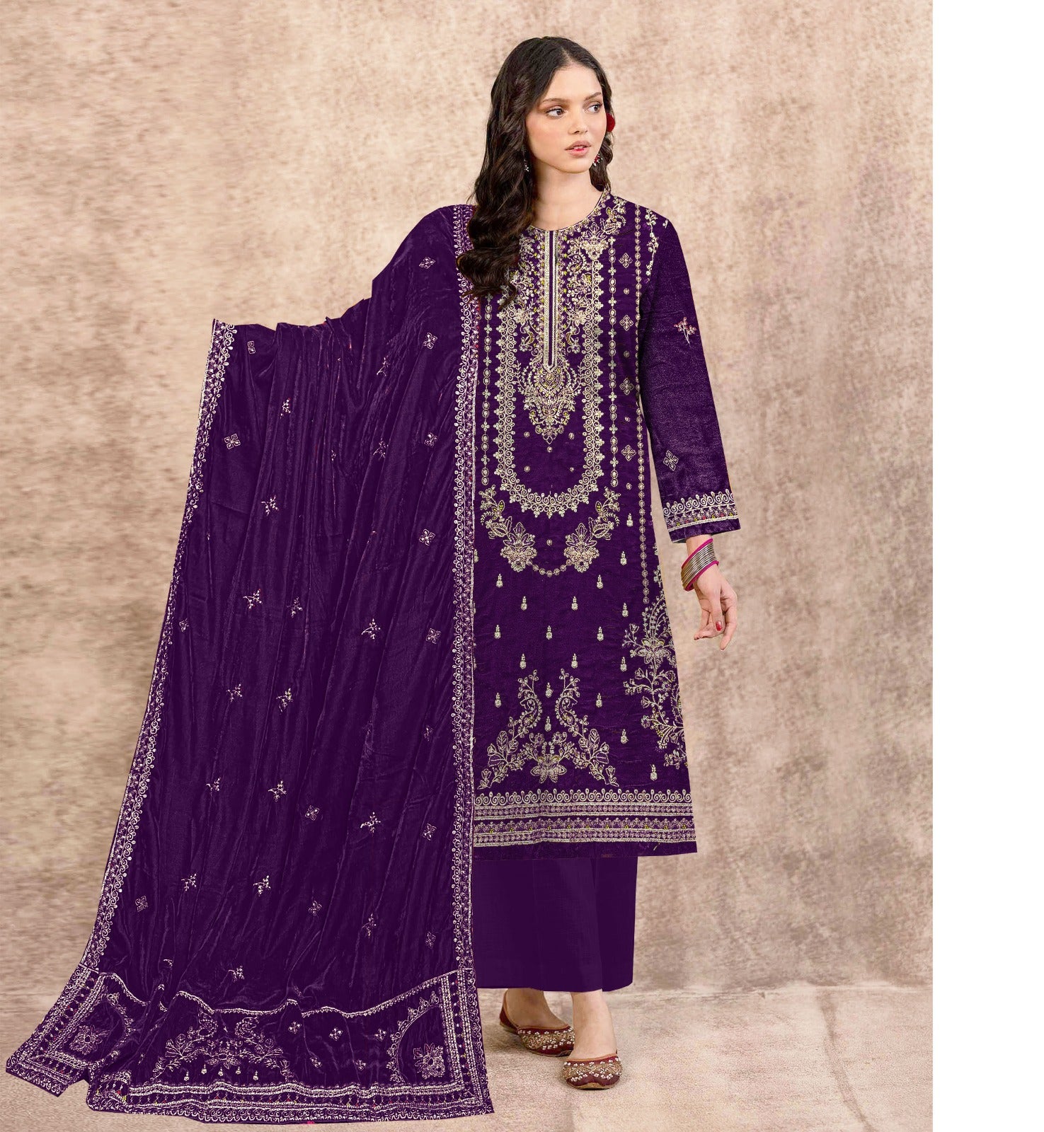 Velvet Embridery Suit #01