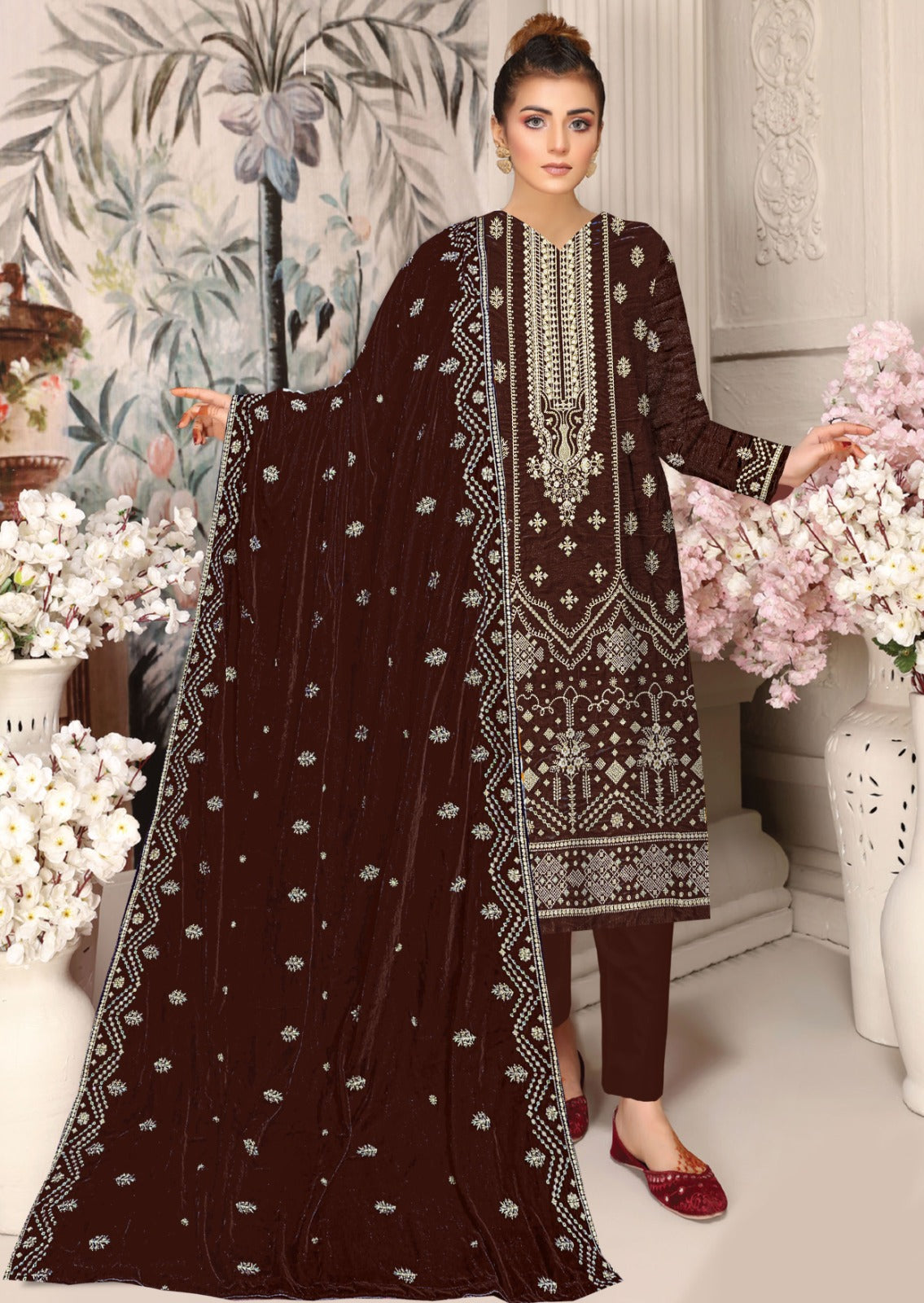 Velvet Embridery Suit #02