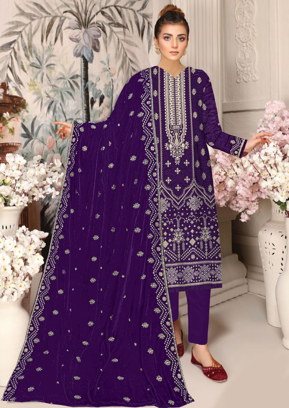 Velvet Embridery Suit #02