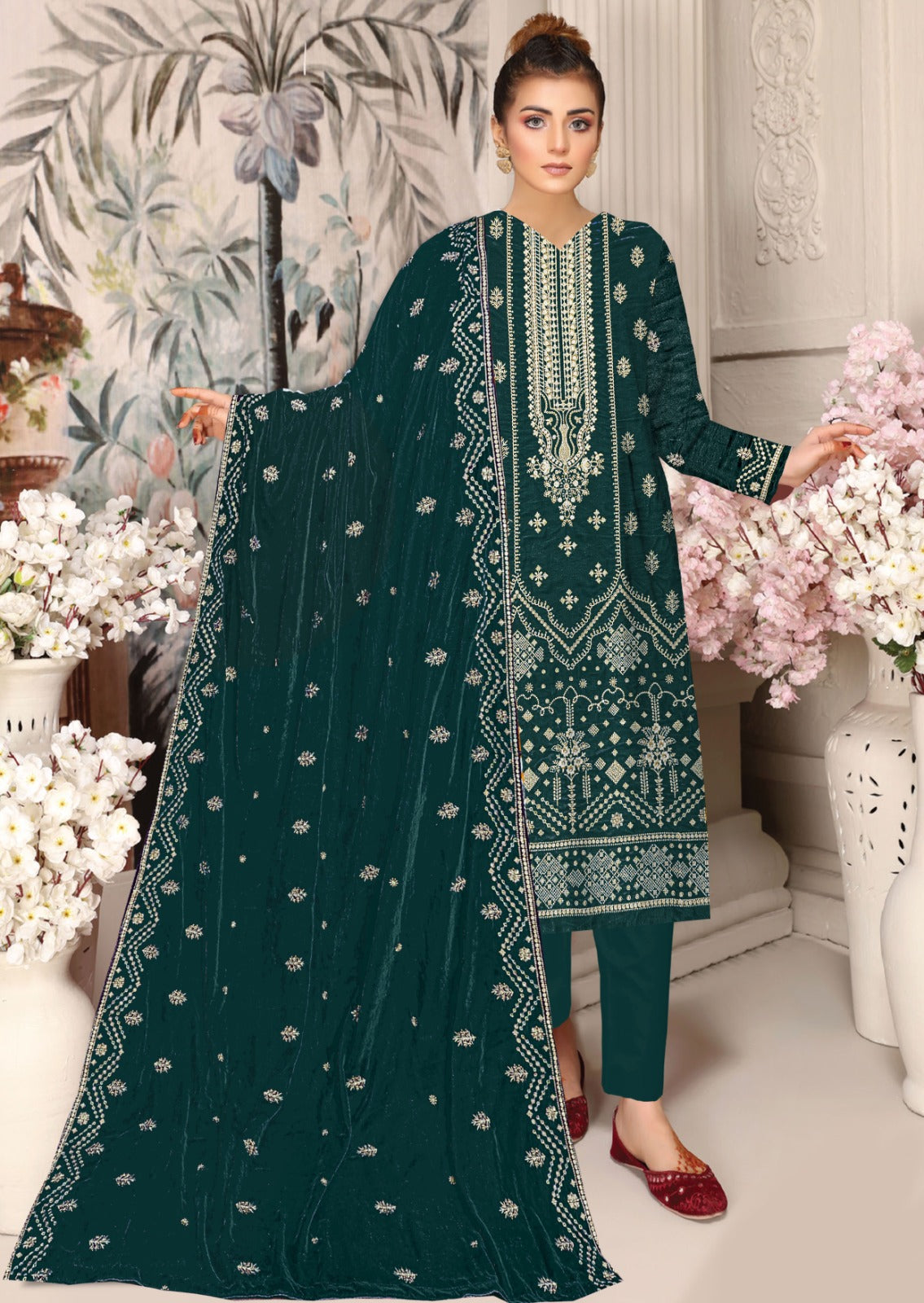 Velvet Embridery Suit #02