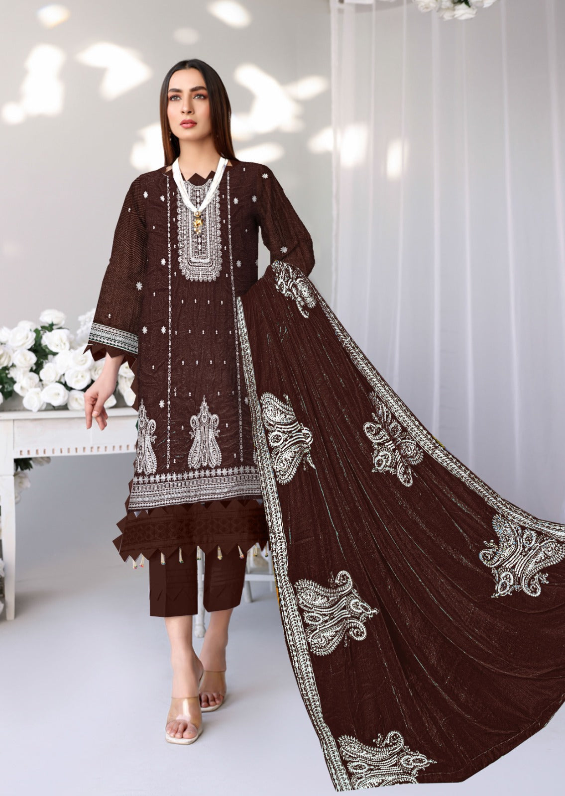 Velvet Embridery Suit #04