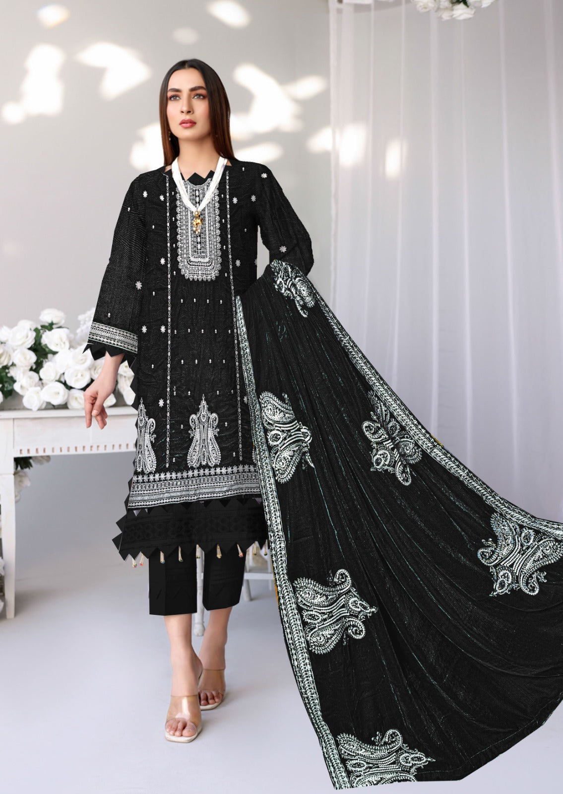 Velvet Embridery Suit #04