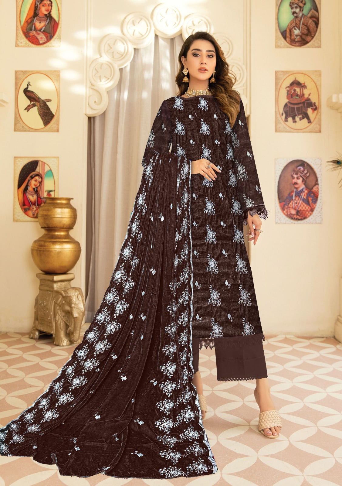 Velvet Embridery Suit #07