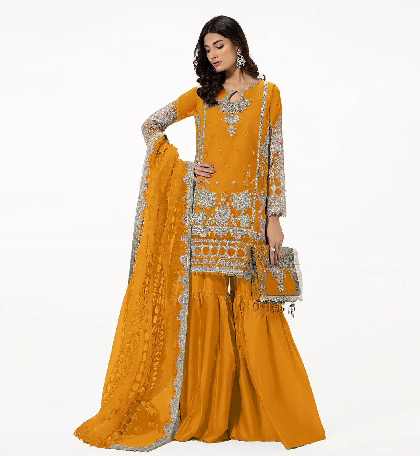 3PCViscous Embroidered Suit #A0010