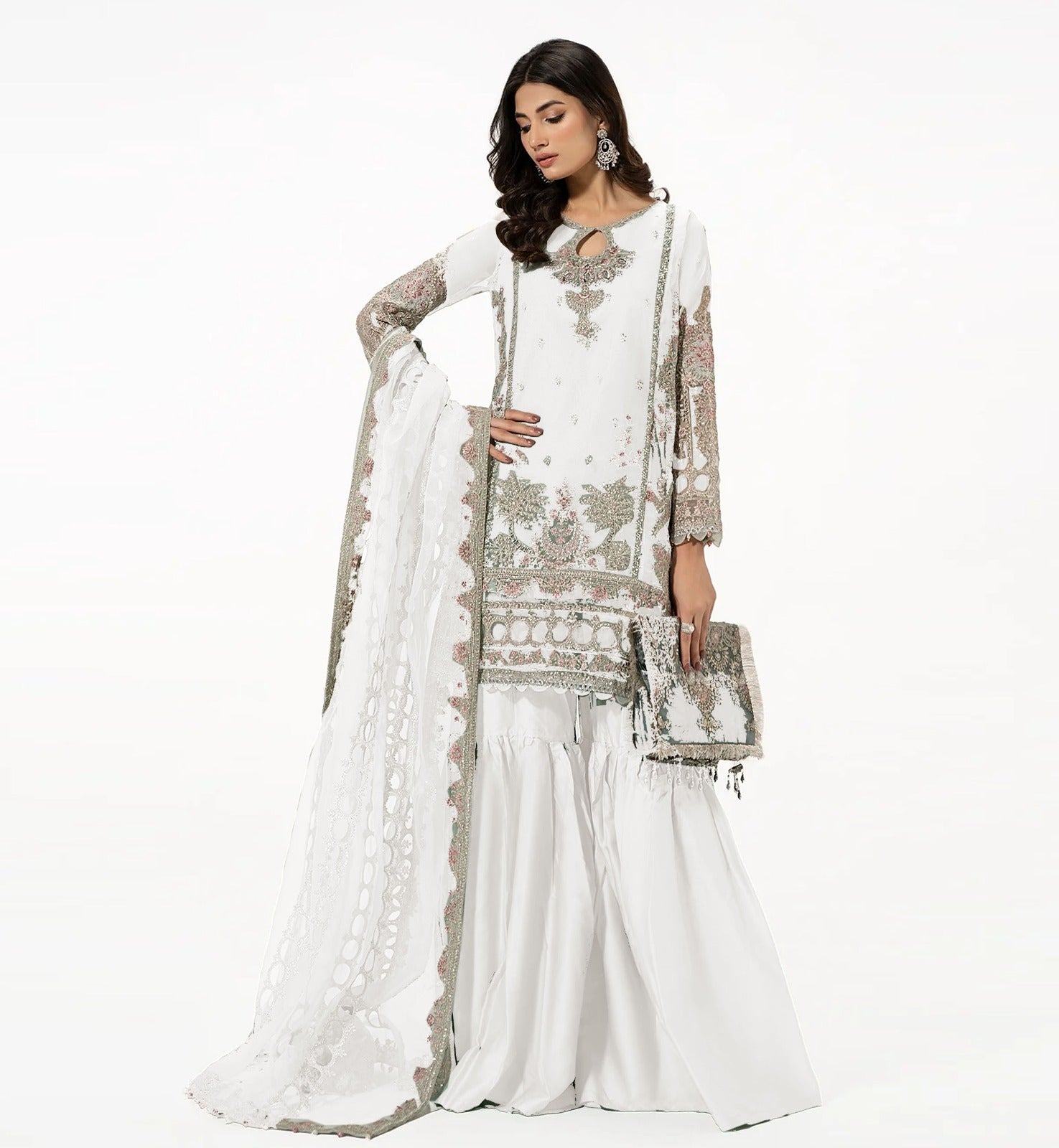 3PCViscous Embroidered Suit #A0010