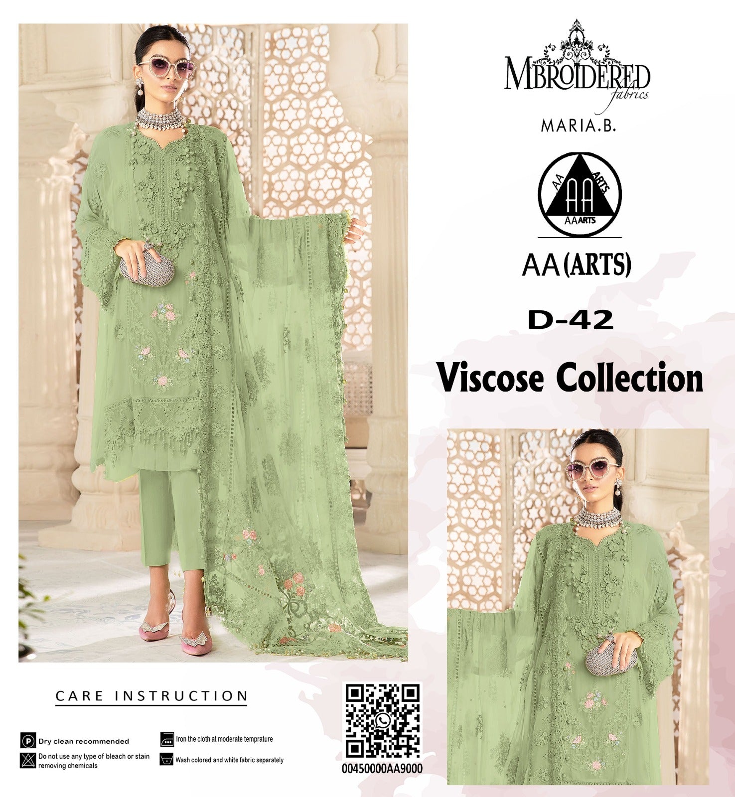 3PC Viscous Embroidered Suit #AA016