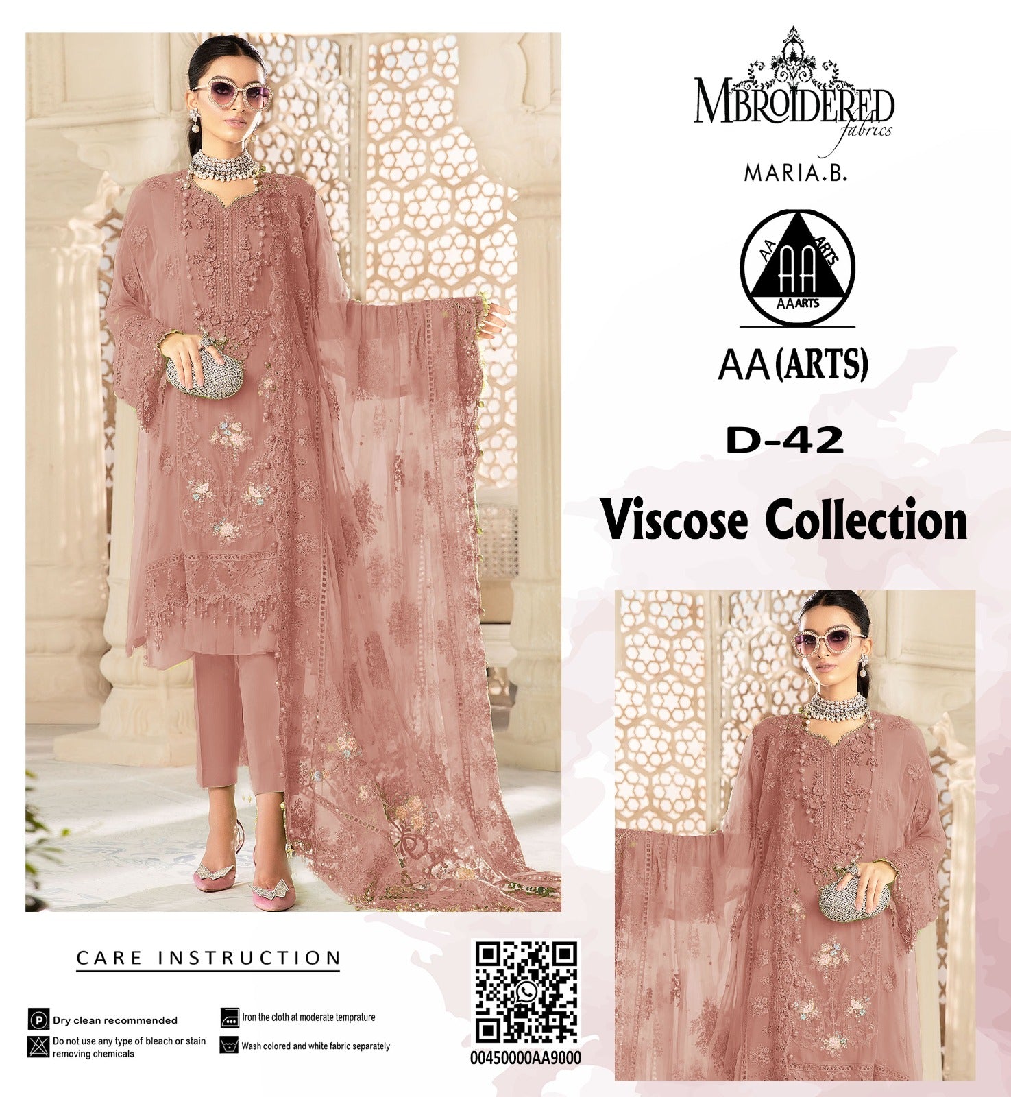 3PC Viscous Embroidered Suit #AA016