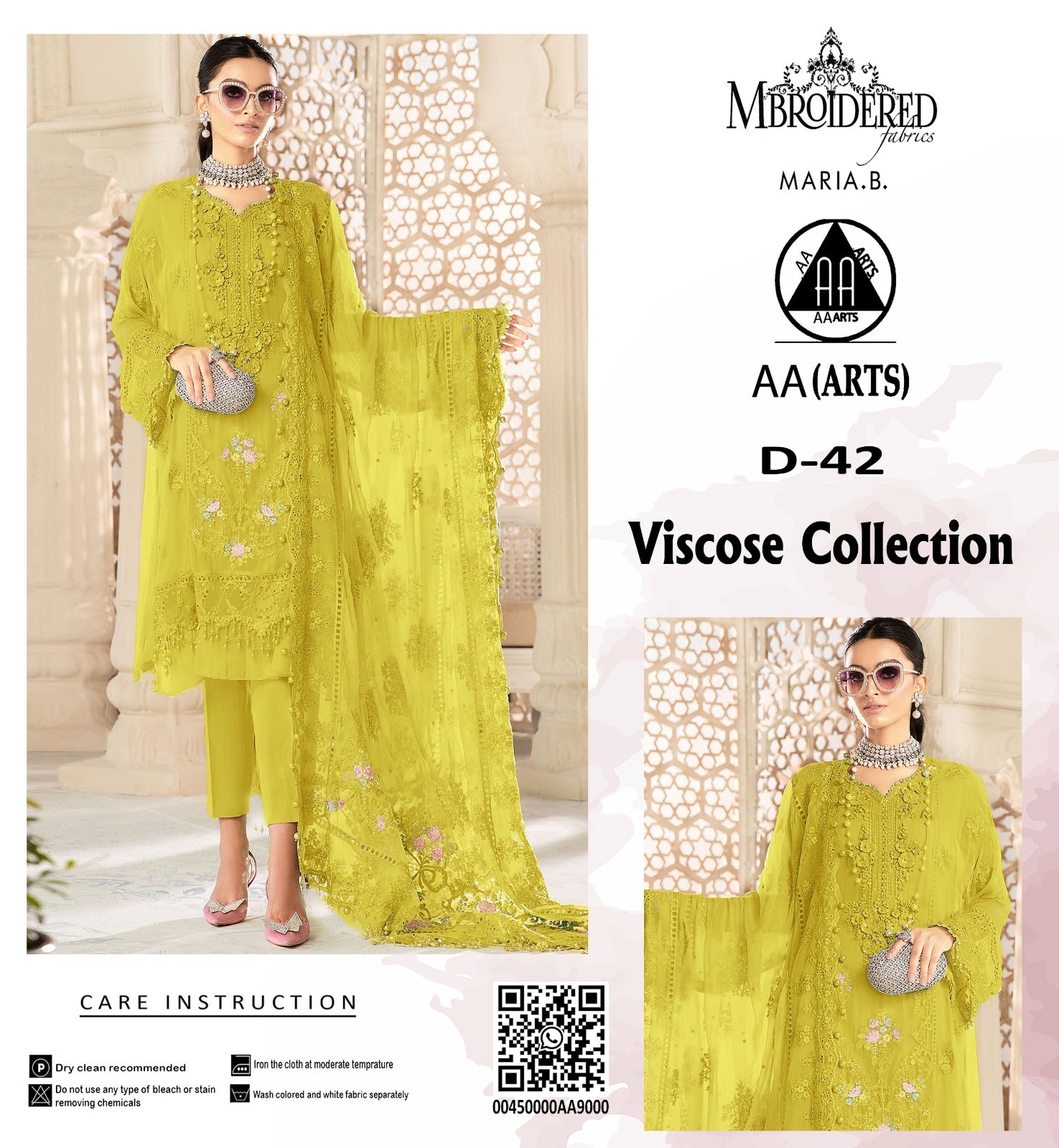 3PC Viscous Embroidered Suit #AA016