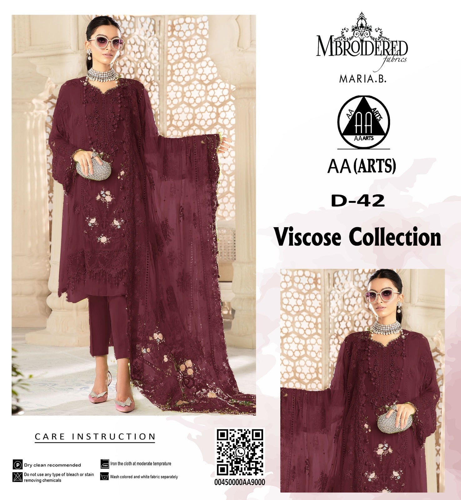 3PC Viscous Embroidered Suit #AA016