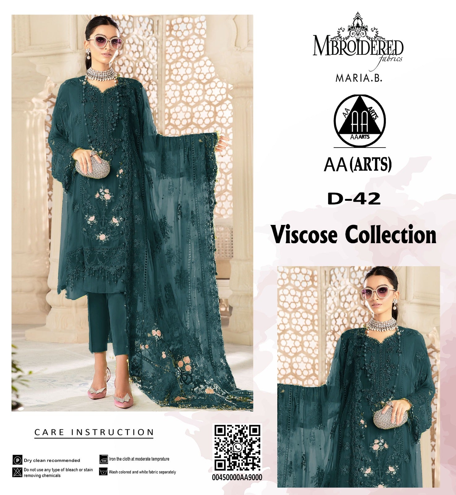 3PC Viscous Embroidered Suit #AA016