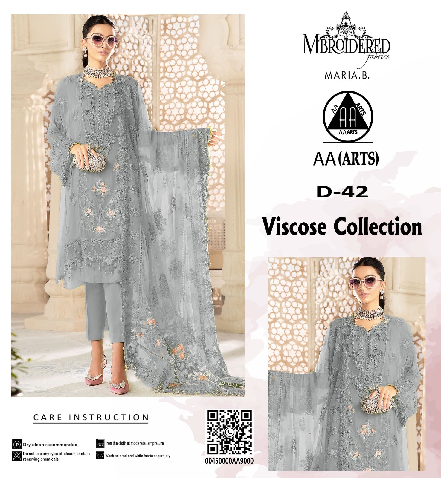 3PC Viscous Embroidered Suit #AA016