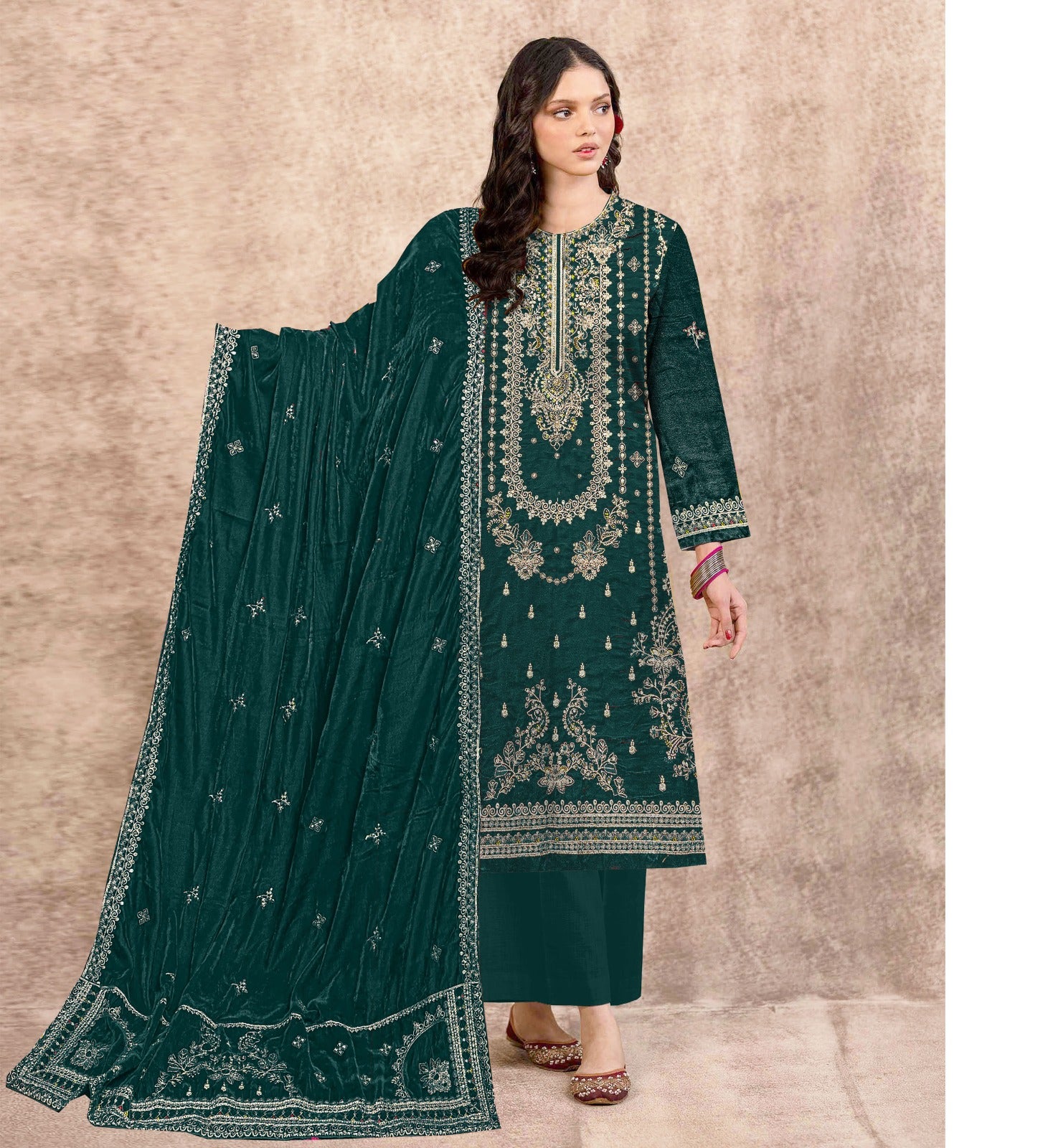 Velvet Embridery Suit #01