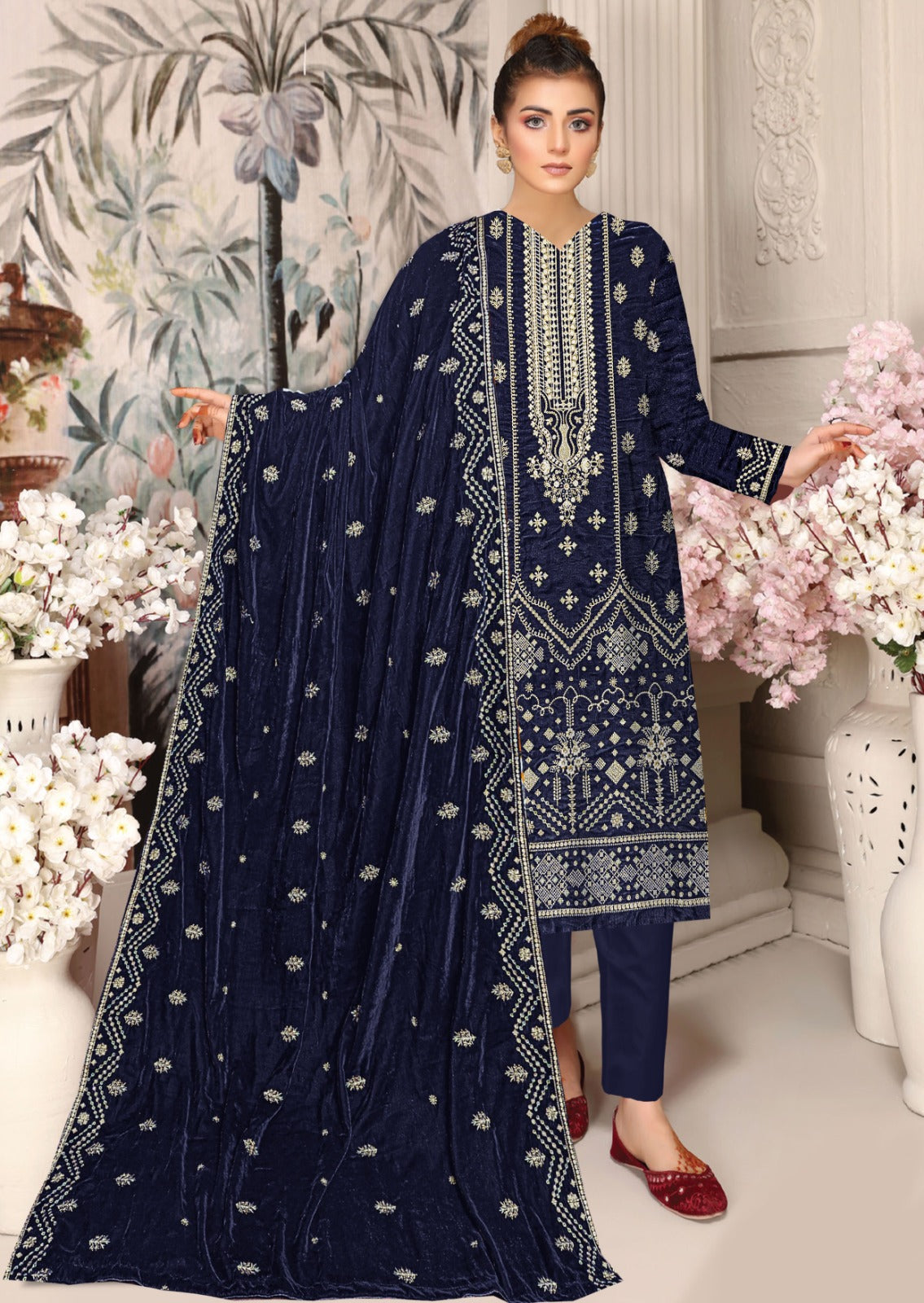 Velvet Embridery Suit #02