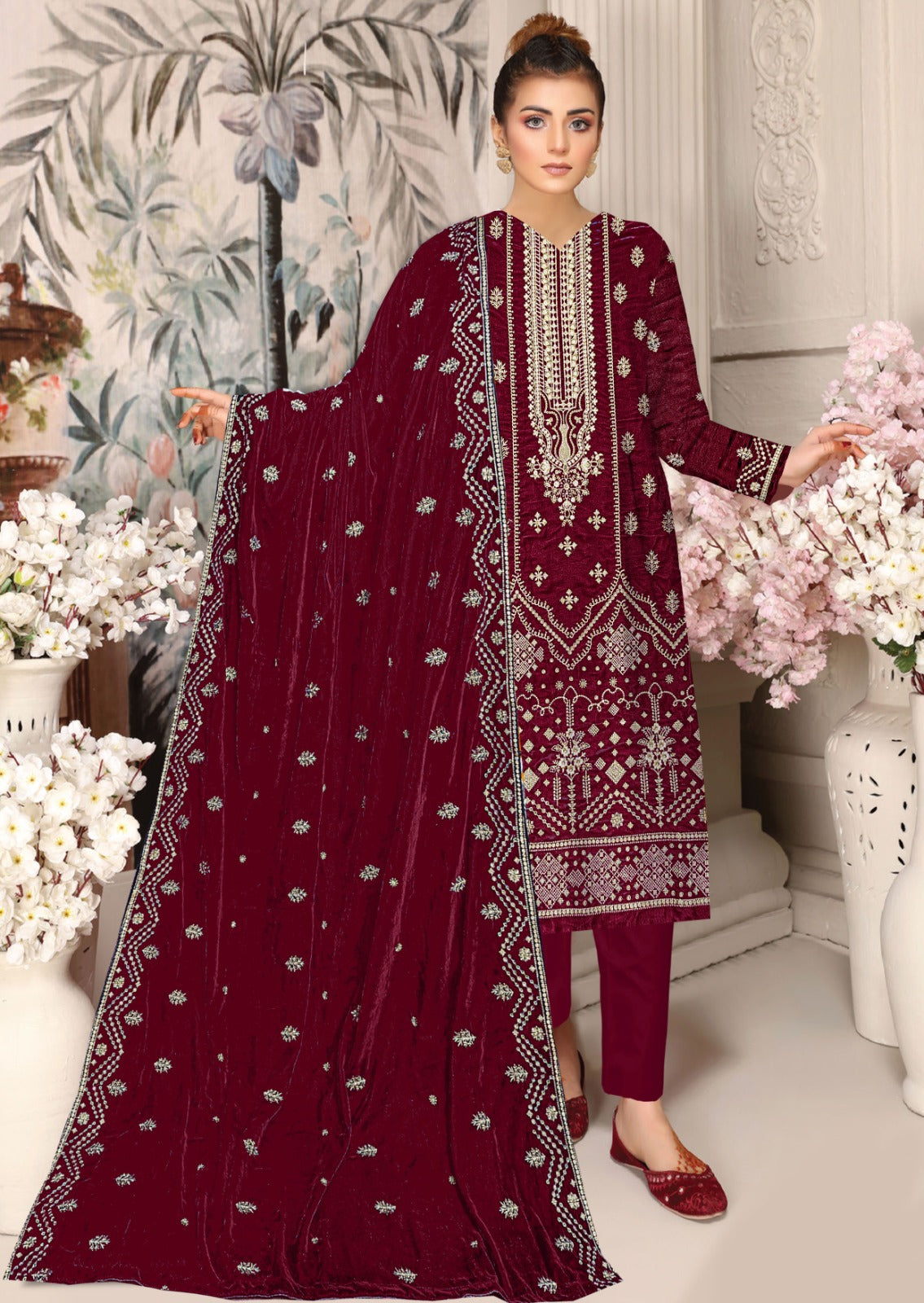 Velvet Embridery Suit #02