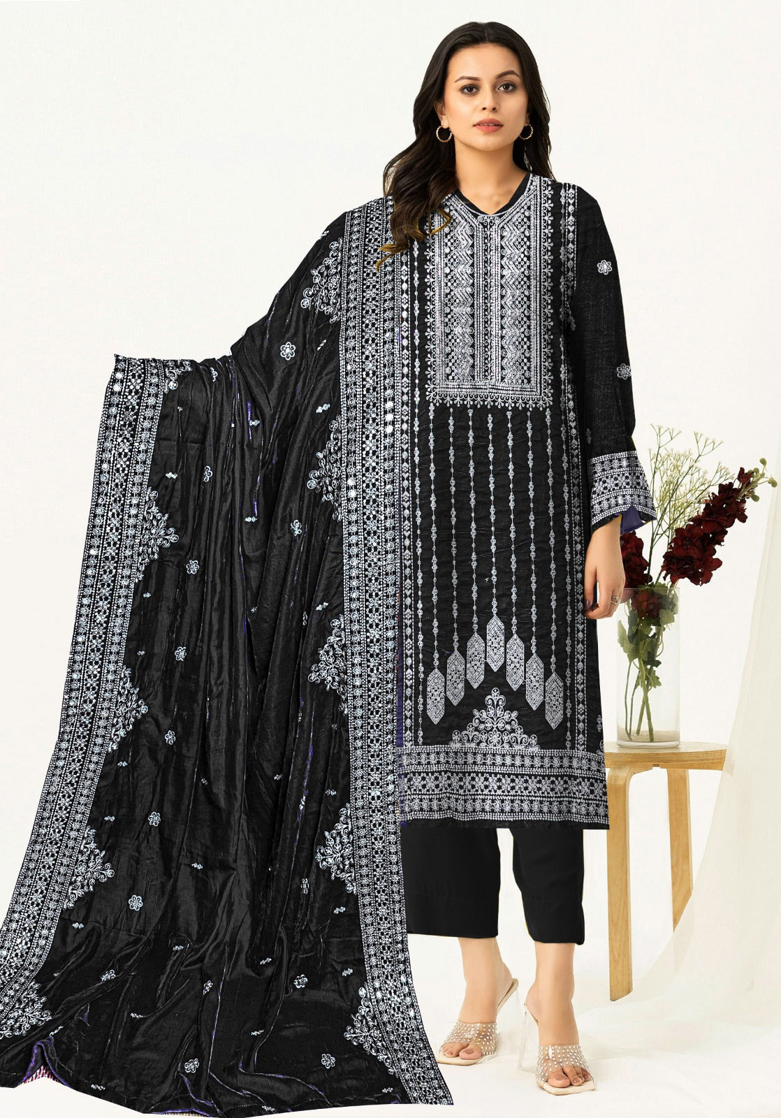 Velvet Embridery Suit #03