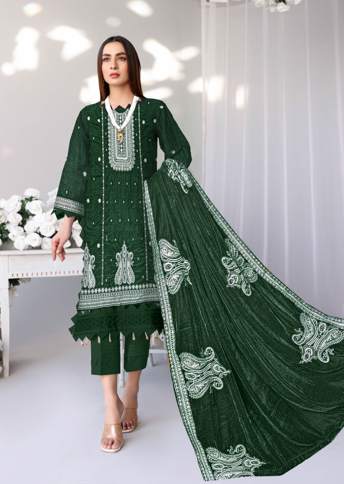 Velvet Embridery Suit #04