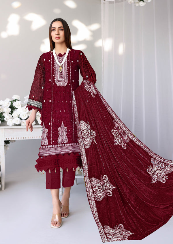 Velvet Embridery Suit #04