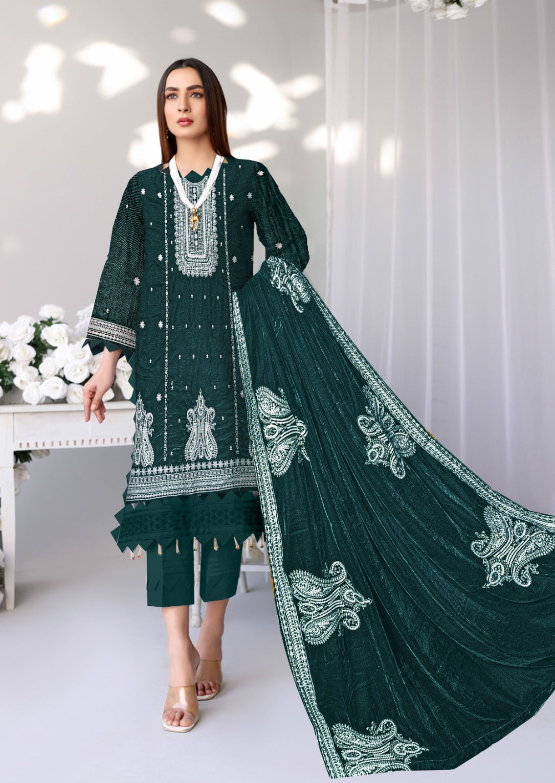 Velvet Embridery Suit #04