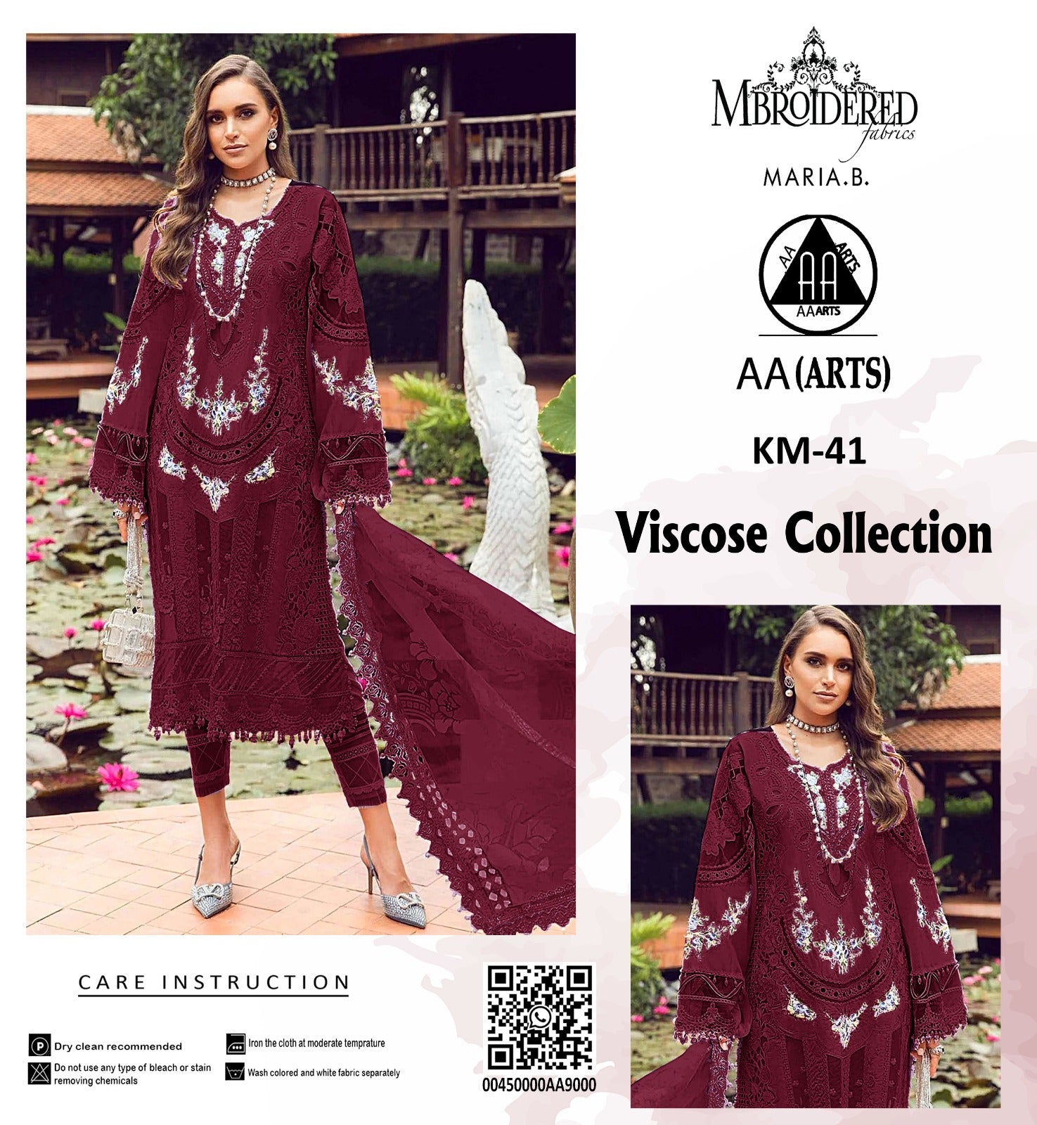 3PC Viscous Embroidered Suit #AA003