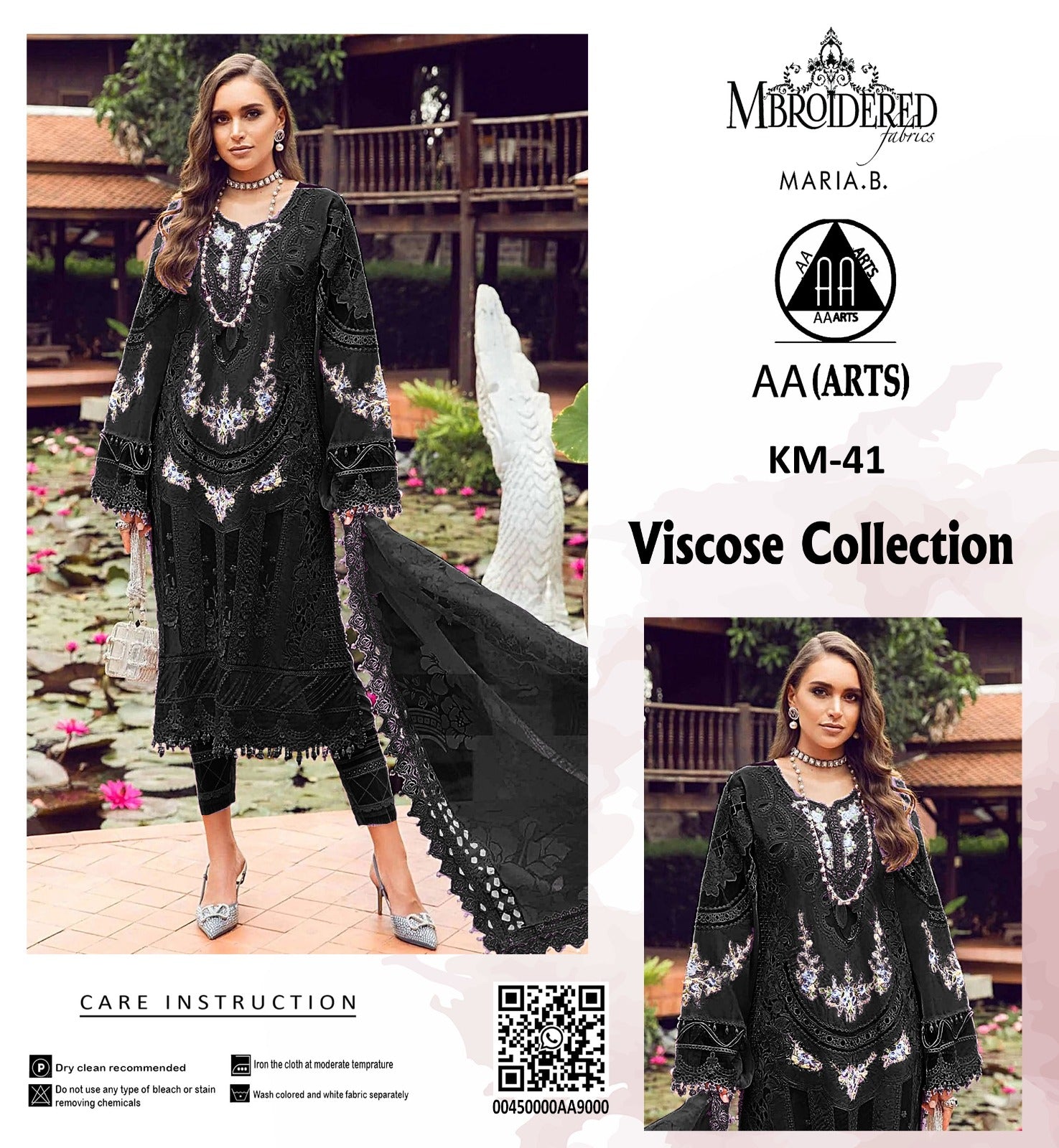 3PC Viscous Embroidered Suit #AA003