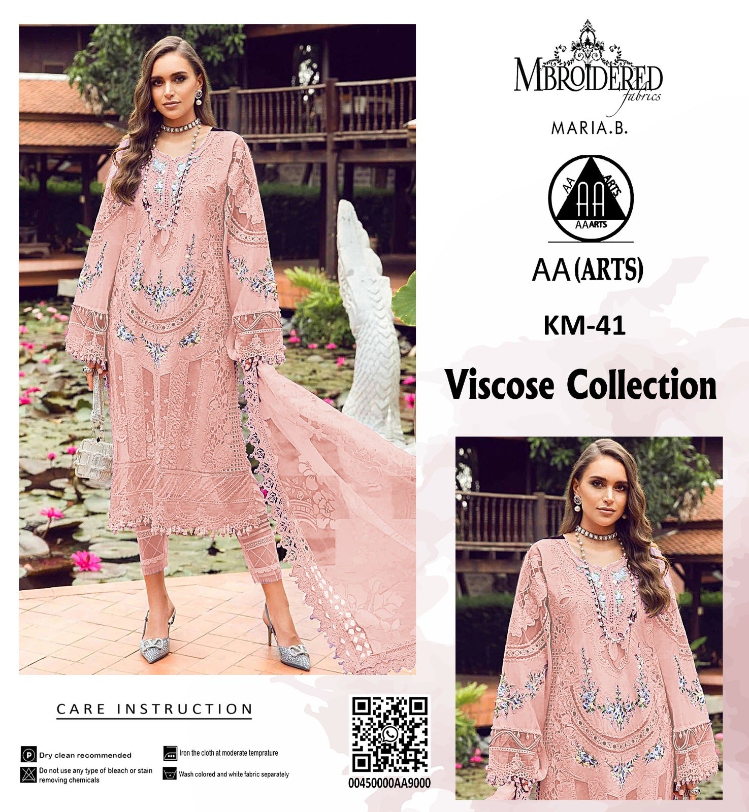 3PC Viscous Embroidered Suit #AA003