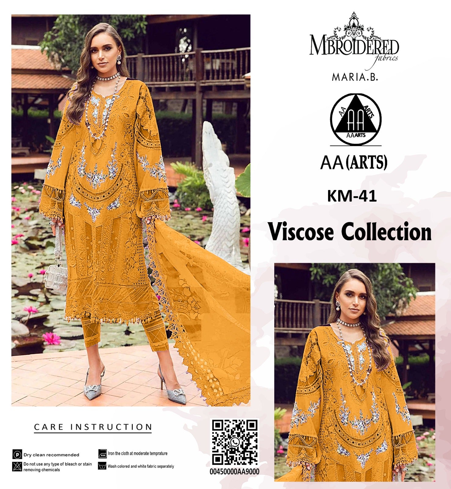 3PC Viscous Embroidered Suit #AA003