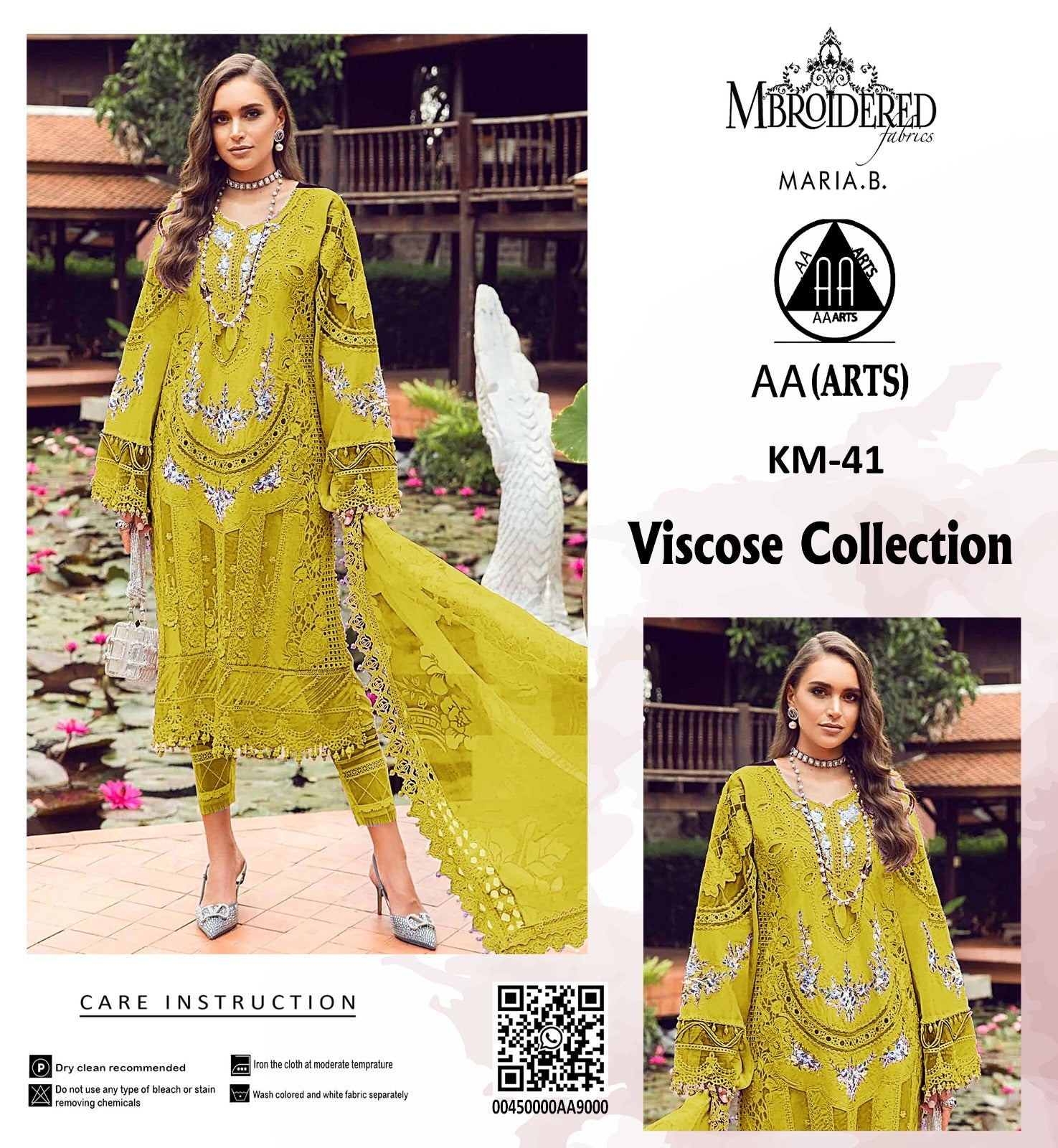 3PC Viscous Embroidered Suit #AA003