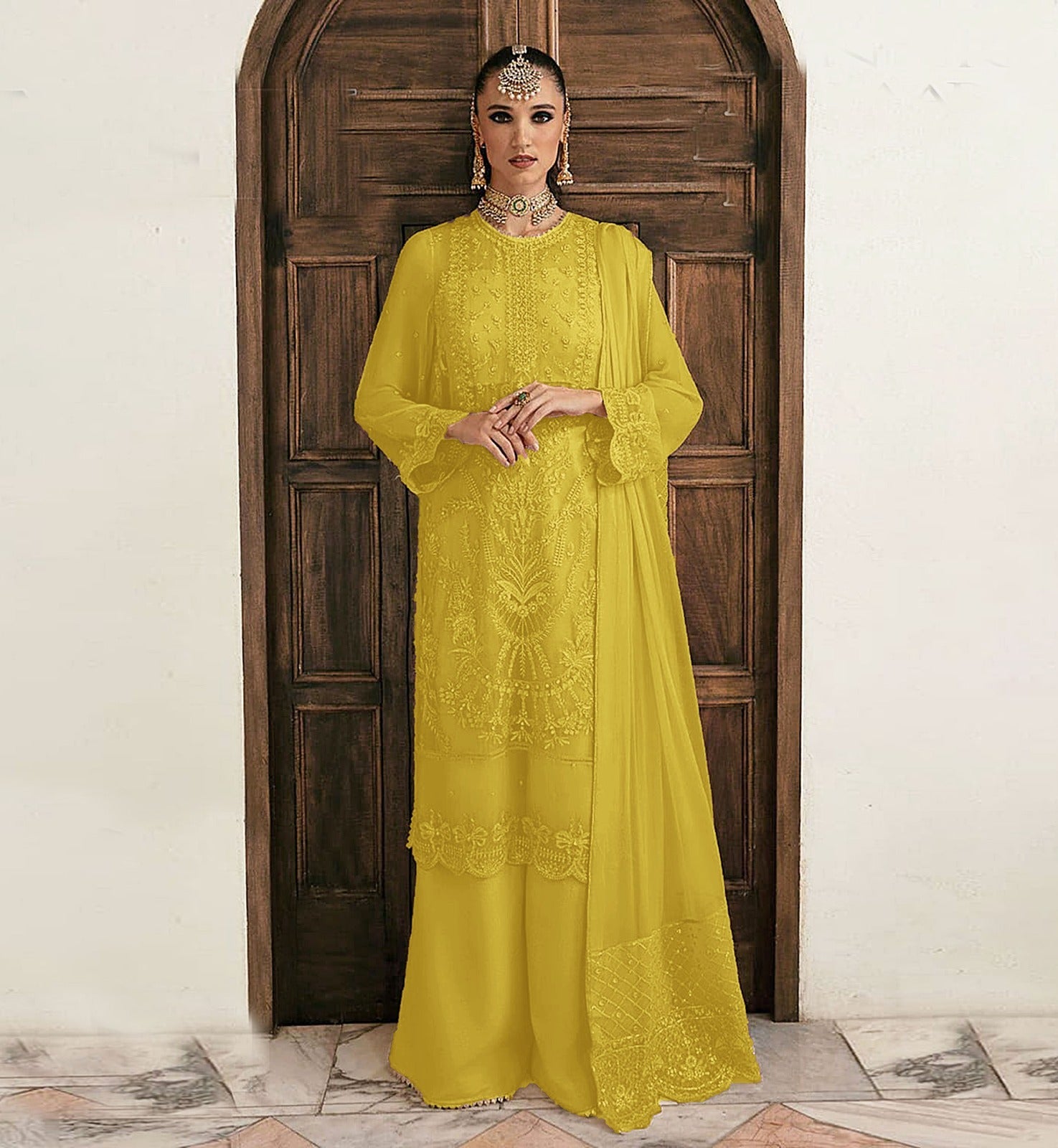 3PC Viscous  Embroidered Suit #AA 005