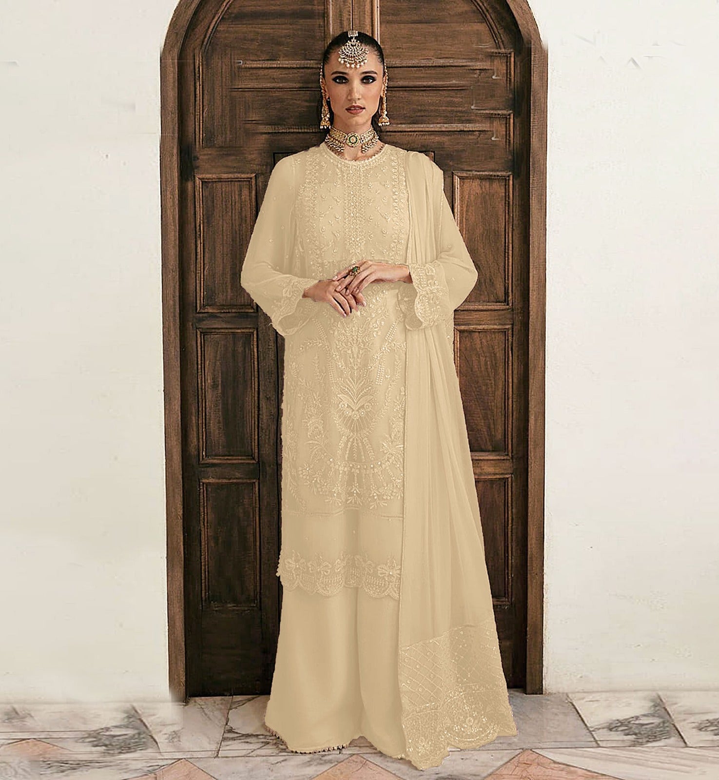 3PC Viscous  Embroidered Suit #AA 005