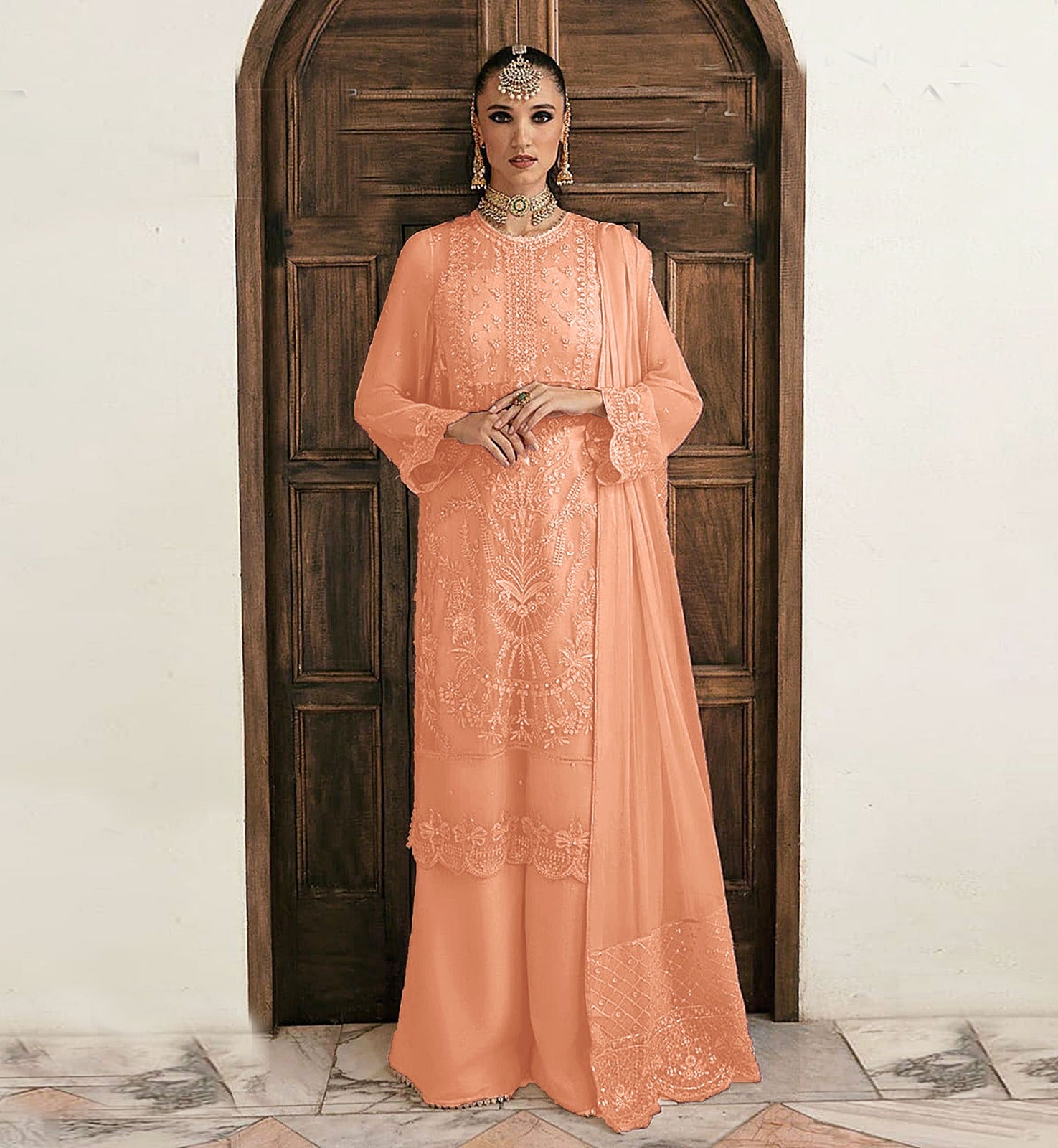 3PC Viscous  Embroidered Suit #AA 005