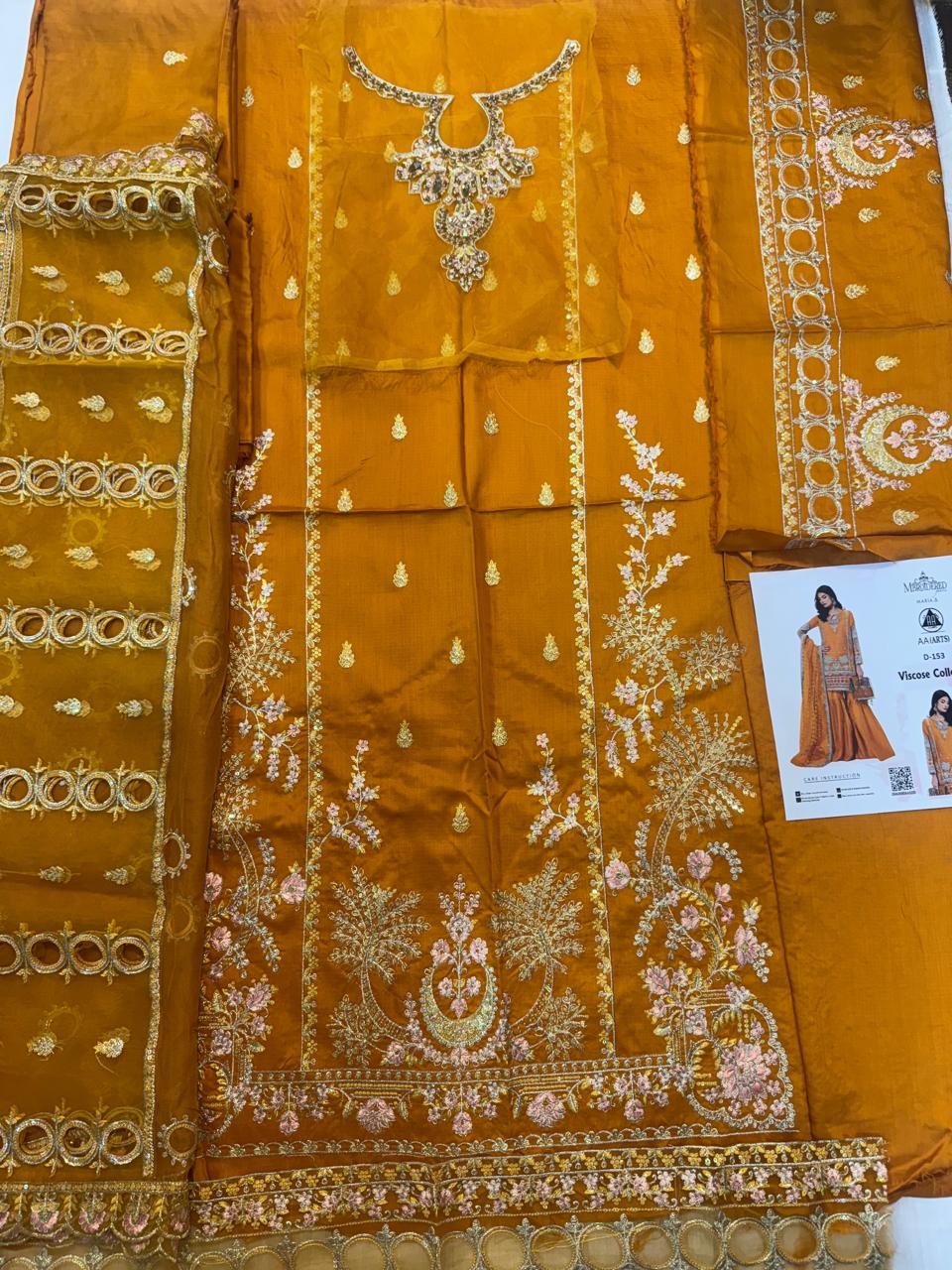 3PCViscous Embroidered Suit #A0010