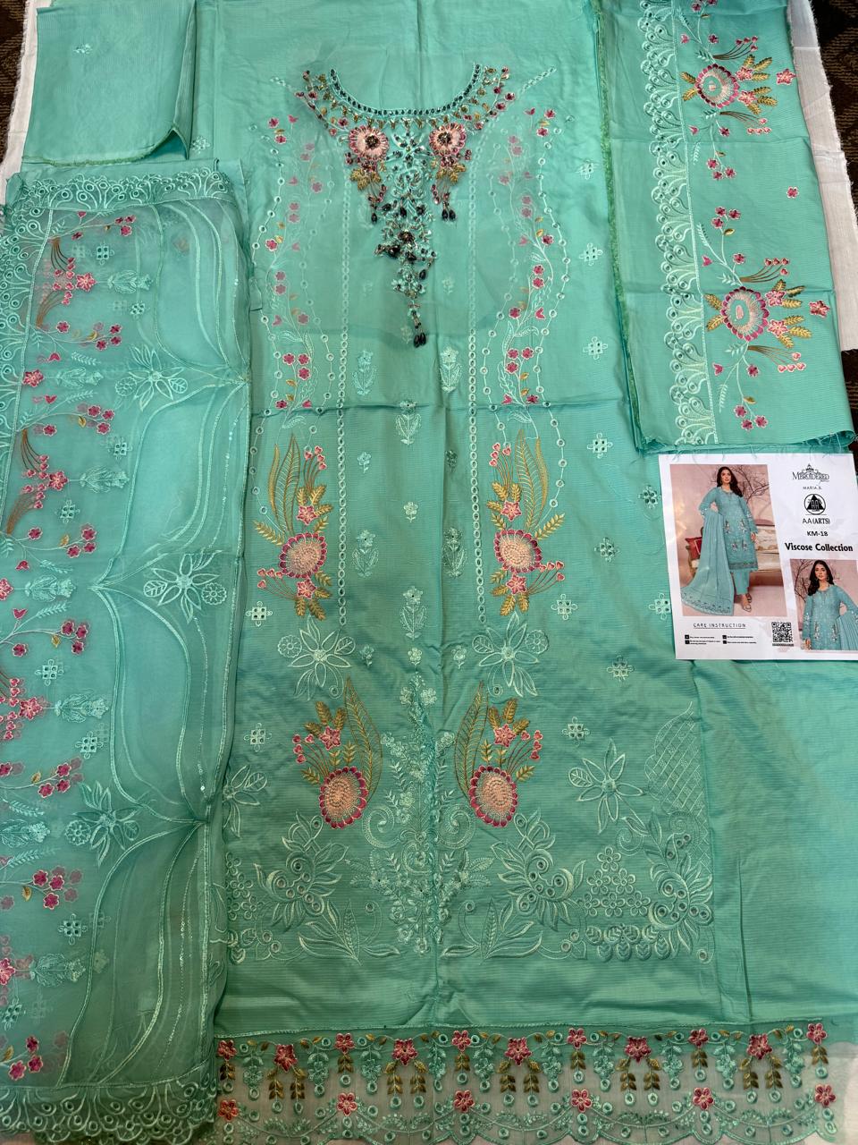 3PC Viscous Embroidered Suit #AA014